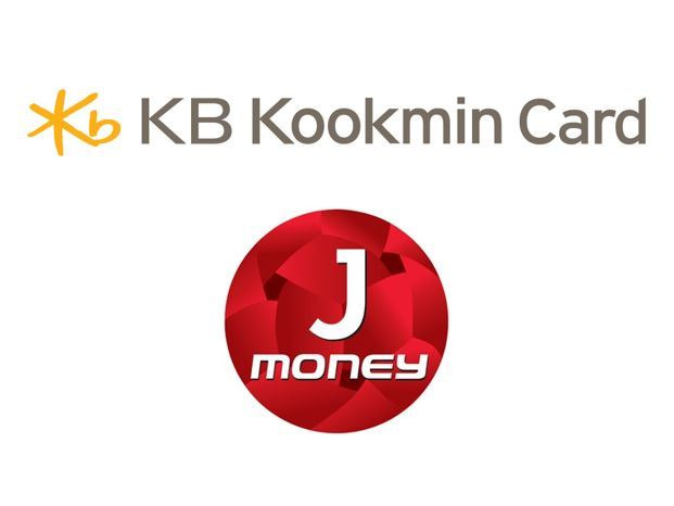 Logos of KB Kookmin Card (from top) and J Fintech's flagship mobile app "J Money."