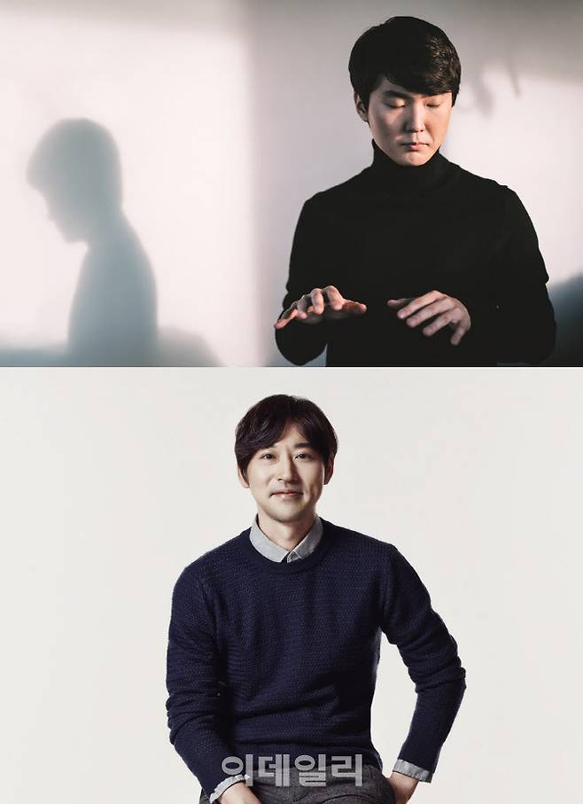 조성진(위)과 이루마(아래)의 모습(사진=유니버설뮤직)