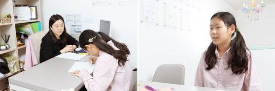 맘모스 아동청소년 상담센터를 찾은 강규리(오른쪽) 학생기자가 권윤정 원장과 이야기를 나누고 있다.