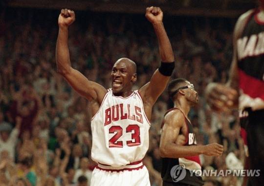 시카고 불스 왕조를 이끌었던 마이클 조던. [연합뉴스 자료사진]