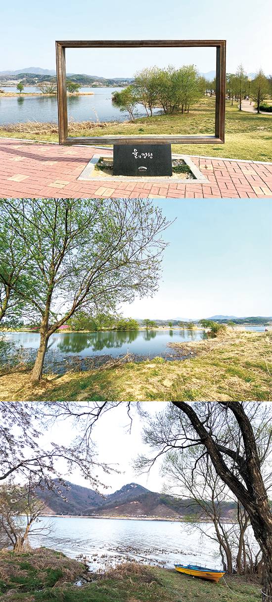 물의 정원의 그림 같은 풍경을 담는 포토존, 물에 반영되어 비쳐지는 나무의 모습이 아름답다, 습지 공원다운 곳곳의 운치 있는 뷰