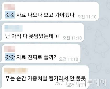 갓갓 체포 소식이 알려진 후 텔레그램 대화방의 모습 /사진=텔레그램 대화방 캡쳐
