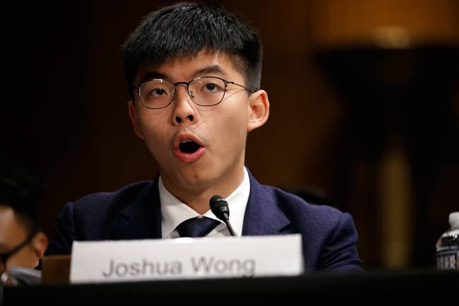 조슈아 웡 홍콩 데모시스토당 비서장. [AP=뉴시스]