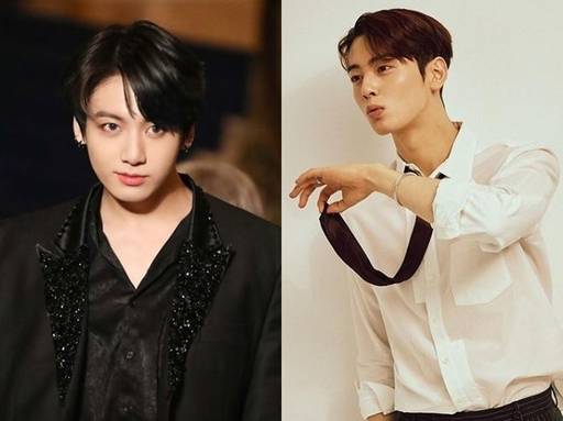 방탄소년단(BTS) 정국(왼쪽), 아스트로 차은우(오른쪽). 사진=페이스북·인스타그램 갈무리