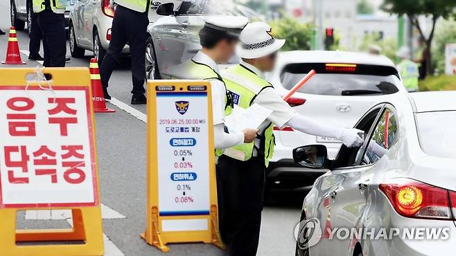 음주 단속(CG) [연합뉴스TV 제공]