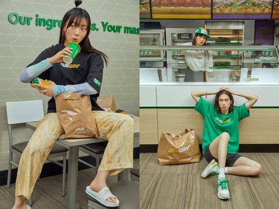휠라 X 서브웨이 콜라보 컬렉션. 사진 휠라