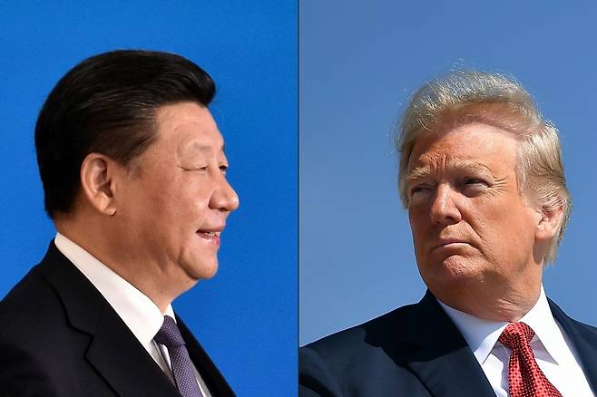 シジンピング中国国家主席(左側)とドナルドトランプアメリカ大統領(右側). /AFPBBNews=ニュース1