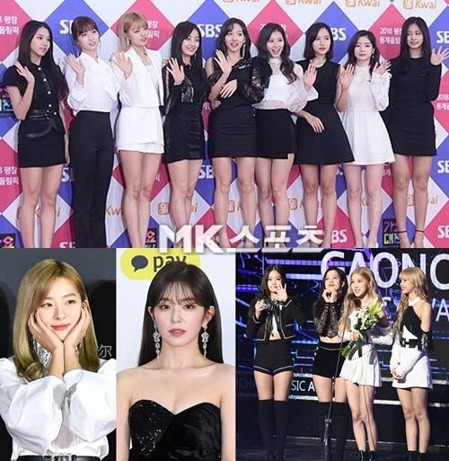 트와이스 레드벨벳(슬기 아이린) 블랙핑크. 사진=옥영화 기자, 천정환 기자