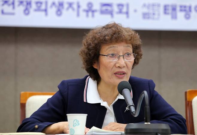 양순임 태평양전쟁희생자유족회 회장 ⓒ연합뉴스