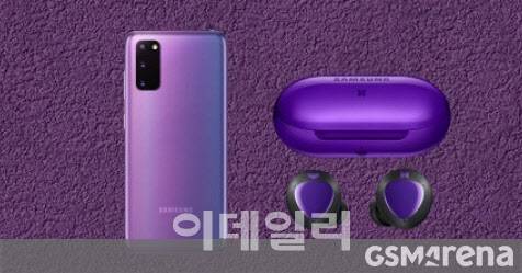 갤럭시S20+와 갤럭시버즈+ BTS 에디션 예상 이미지(사진= GSM아레나)