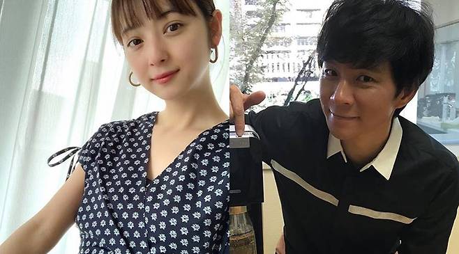 ▲ 일본 배우 사사키 노조미와 남편 와타베 켄(왼쪽부터). 출처|사사키 노조미, 와타베 켄 인스타그램 캡처