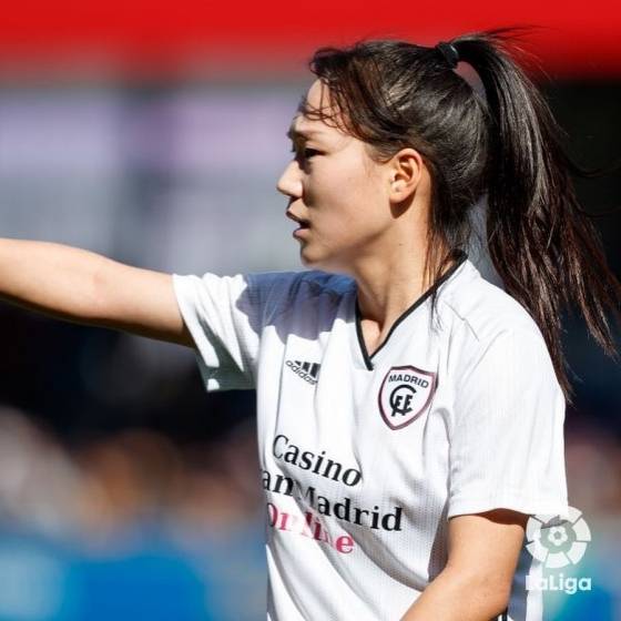 ▲ 스페인 여자프로축구 무대에서 한국 선수 최초로 활약한 장슬기 ⓒ라리가