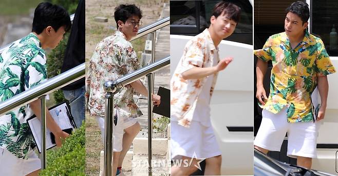 [★영상]임영웅-영탁-이찬원-장민호 '오늘은 하와이안 스타일!'