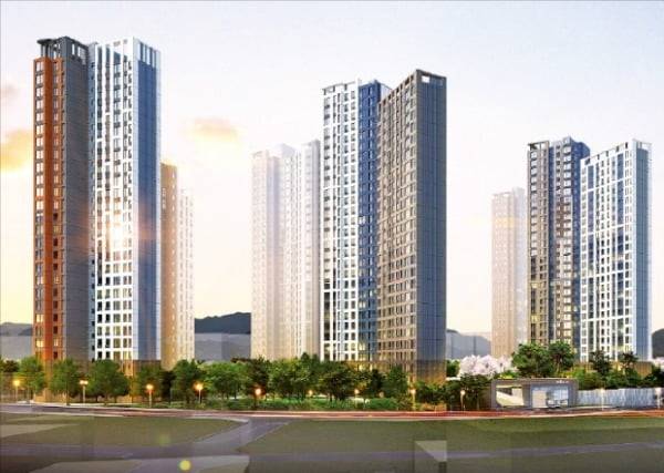 이달 분양 예정인 ‘주안파크자이 더 플래티넘 조감도. 업체 제공