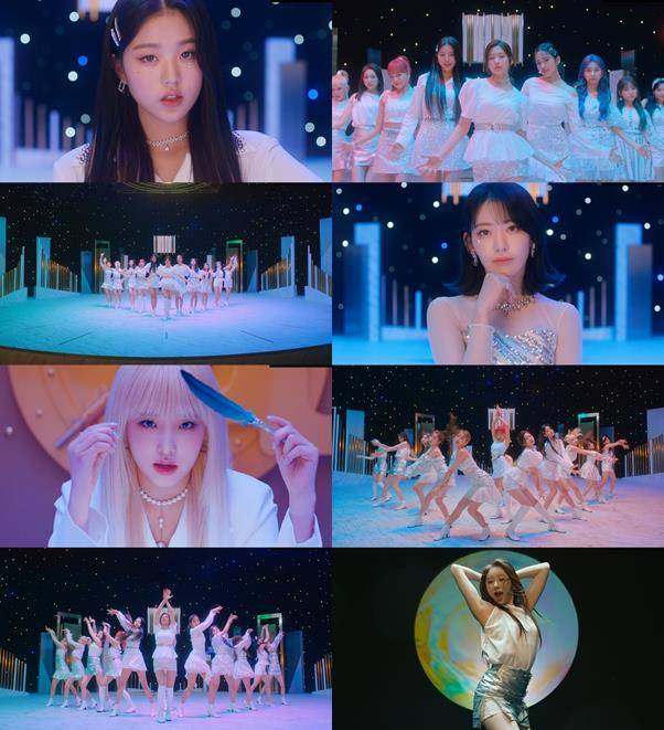 아이즈원이 15일 오후 6시 '환상동화'로 컴백했다. 스윙엔터테인먼트, 오프더레코드 제공