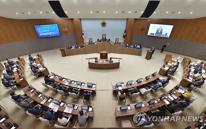 충남도의회 본회의장 [충남도의회 제공]