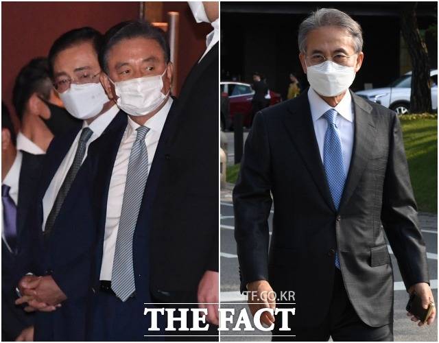홍석준 회장의 동생 홍석규 보광그룹 회장과 큰형 홍석현 중앙홀딩스 회장, 둘째 형 홍석조 BFG 그룹 회장(왼쪽부터).