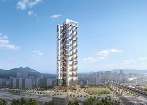 청약경쟁률 145대 1에 당일 완판을 기록한 경기 의정부시에 공급하는 '힐스테이트 의정부역' 오피스텔 조감도. 현대건설 제공