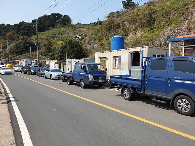 A씨가 지낸 컨테이너 [통영해양경찰서 제공. 재판매 및 DB 금지]