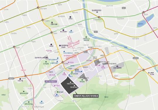 디에이치 퍼스티어 아이파크 위치도. <현대건설 제공>