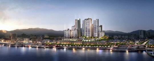 롯데건설이 이달 분양하는 속초 롯데캐슬 인더스카이 야경바다투시도. 



롯데건설 제공