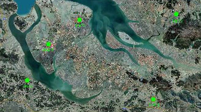 지질연이 해남 일원에 설치한 임시 지진관측소 위치도