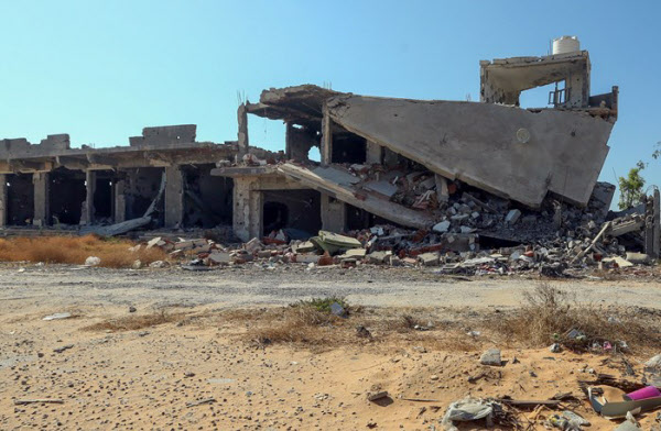 내전으로 폐허가된 리비아 수도 트리폴리의 쇼핑몰 /AFP 연합뉴스