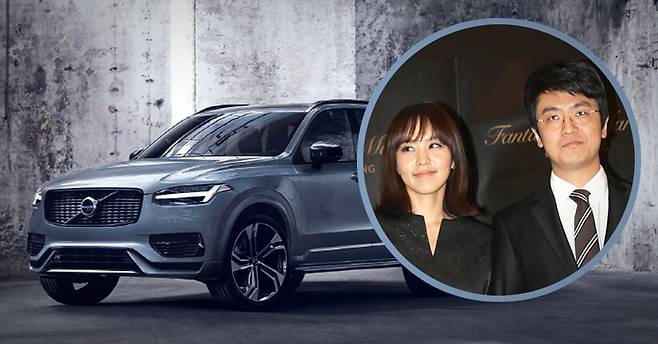 볼보 XC90를 타는 최동석·박지윤 아나운서 부부 가족이 큰 교통사고를 당했으나 다행히 경상을 입었다. 중앙포토·연합뉴스