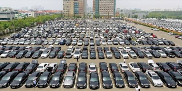 현대글로비스 경기 시화 자동차 경매장에 매각을 앞둔 중고차들이 주차돼 있다. 현대글로비스 제공