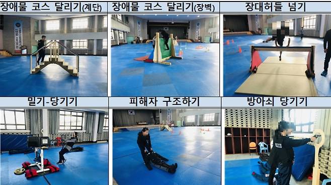 경찰 순환식 체력검사 매뉴얼 초안. [김형동 의원실 제공]