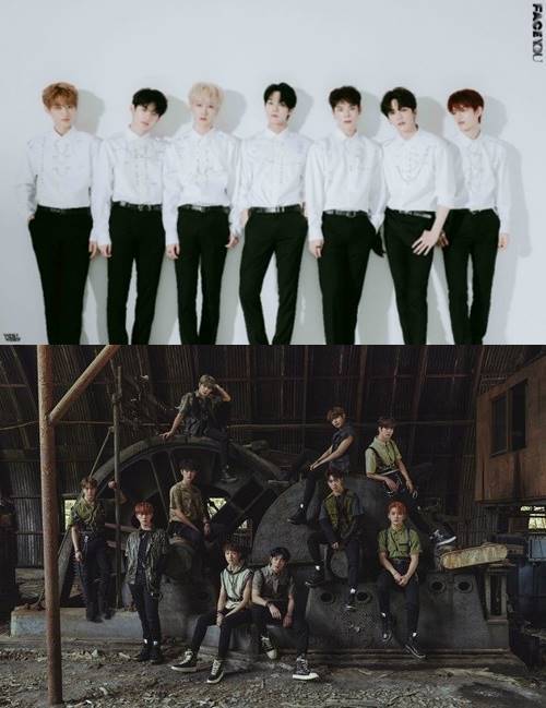 ▲ 지난 6월 미니 4집을 발매한 골든차일드(위), 7월 미니 4집을 발매한 온앤오프. 제공ㅣ울림엔터테인먼트, 젤리피쉬엔터테인먼트