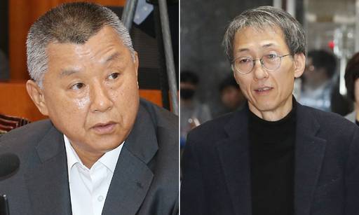 통합당 장석춘 전 의원(왼쪽)과&nbsp;민주당 이훈 전 의원