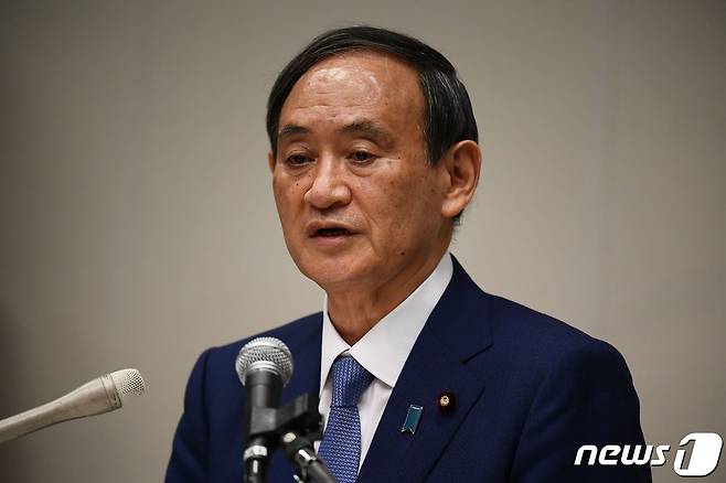 스가 요시히데 일본 관방장관 <자료사진> © AFP=뉴스1