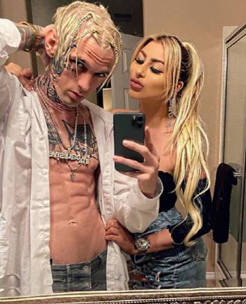 아론 카터(왼쪽)과 그의 여자친구. 출처|SNS 캡처