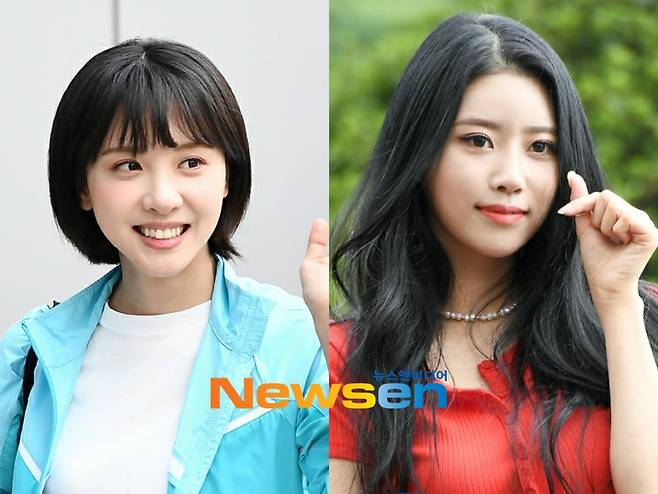 왼쪽부터 김민아, 러블리즈 미주