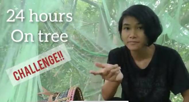 온라인 시험을 치르기 위해 자신의 오지 고향에서 24시간 나무 위에서 생활했던 말레이시아 대학생 베베오나 모시빈