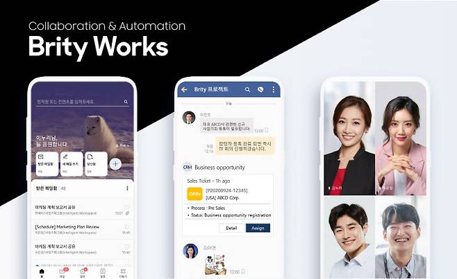 ▲삼성SDS가 만든 기업 협업 및 자동화 솔루션 ‘브리티웍스’