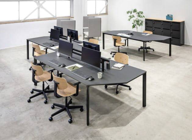 TPK와 우치다양행이 코로나19 시대에 맞춰 개발한 사무용 가구 /니혼게이자이 캡처