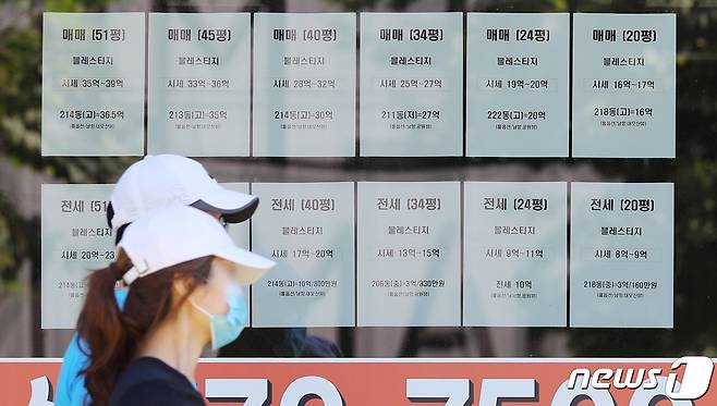 서울의 한 부동산 중개업소 모습.© News1 박지혜 기자