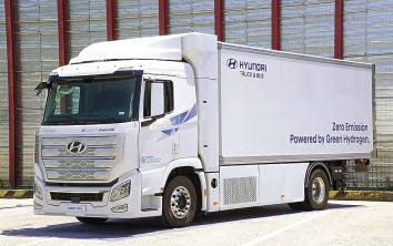 현대차 엑시언트 수소전기트럭. [현대자동차 제공]