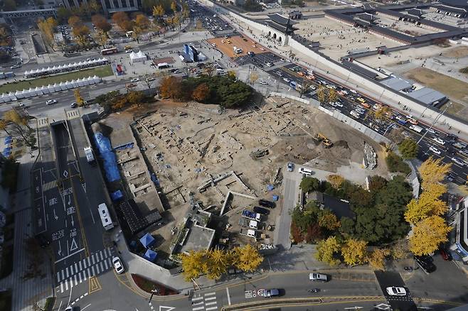 사적 지정된 광화문 앞 '의정부지' [문화재청 제공. 재판매 및 DB 금지]