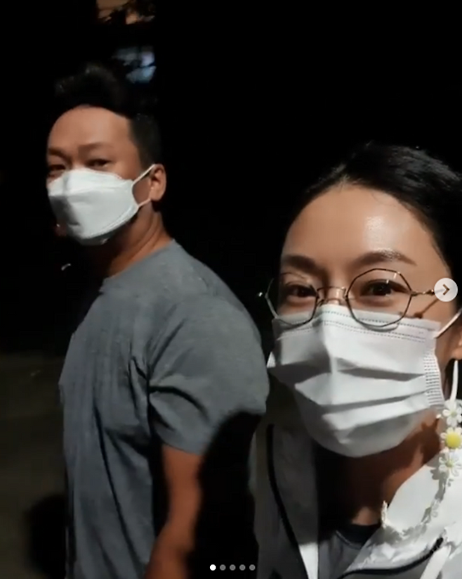 ▲ 박준형(왼쪽)과 김지혜. 출처ㅣ김지혜 SNS