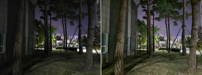 삼성전자 스마트폰 ‘갤럭시S20 FE’로 야간 촬영한 사진.ⓒ데일리안 김은경 기자