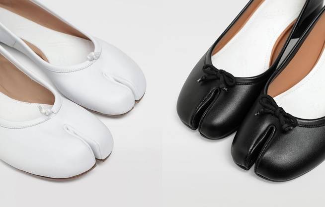 메종 마르지엘라의 '타비 슈즈' 발레리나 플랫 신발/사진=메종 마르지엘라 공식 온라인 부티크