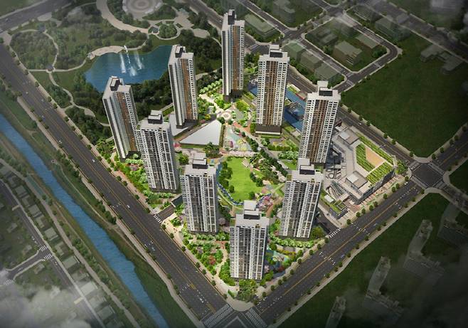 대구테크노폴리스 예미지 더센트럴 조감도 [사진 = 금성백조]