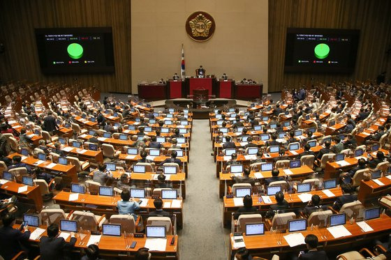 지난달 24일 국회 본회의 모습 [연합뉴스]