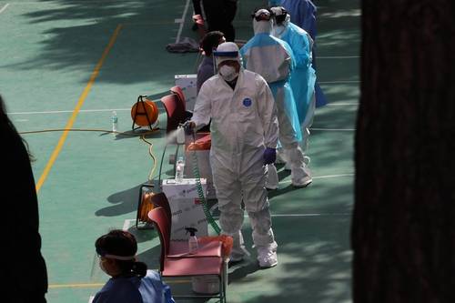 대전 둔원중·고 학생 코로나19 검사 [촬영 김준범]