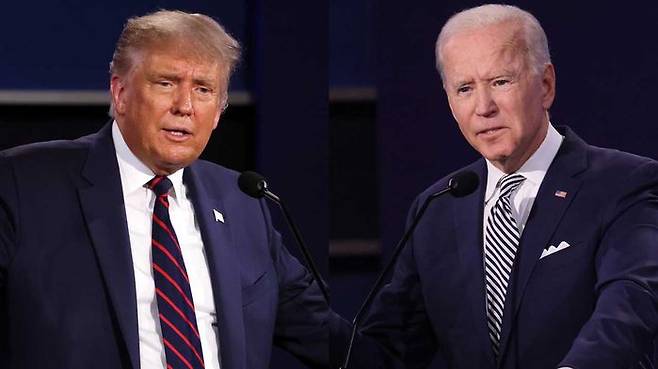 도널드 트럼프 대통령 (좌) - 조 바이든 민주당 후보 (사진=게티이미지코리아)