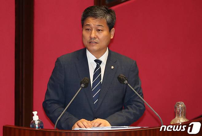 김영배 더불어민주당 의원이 대정부 질문을 하고 있다.© News1