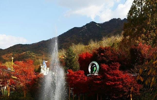 가을이면 울긋불긋한 단풍으로 가득한 서울랜드